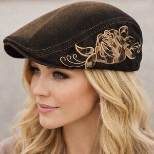 Women Visor Cotton Newsboy Beret Cap Outdoor